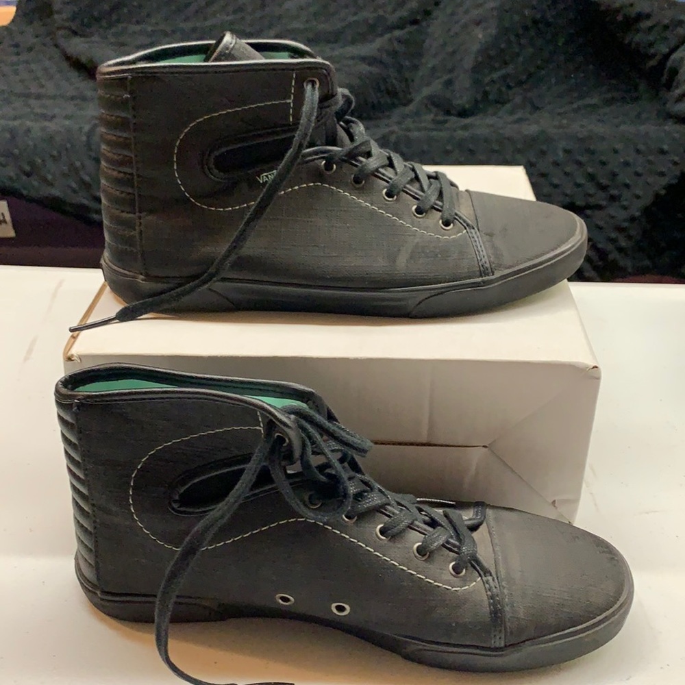 Vans black high tops women’s size 10
